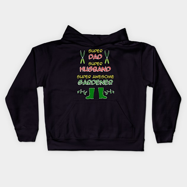 Gardening Dad Funny Gardener Kids Hoodie by TheBestHumorApparel